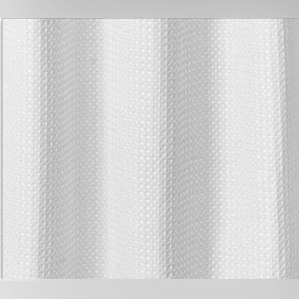 NWOT Shower Curtain: White, Waffle-Pattern, Grommet Holes